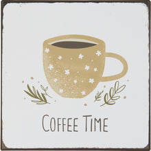 Load image into Gallery viewer, TARGA DECORATIVA IN METALLO &quot;COFFEE TIME&quot;
